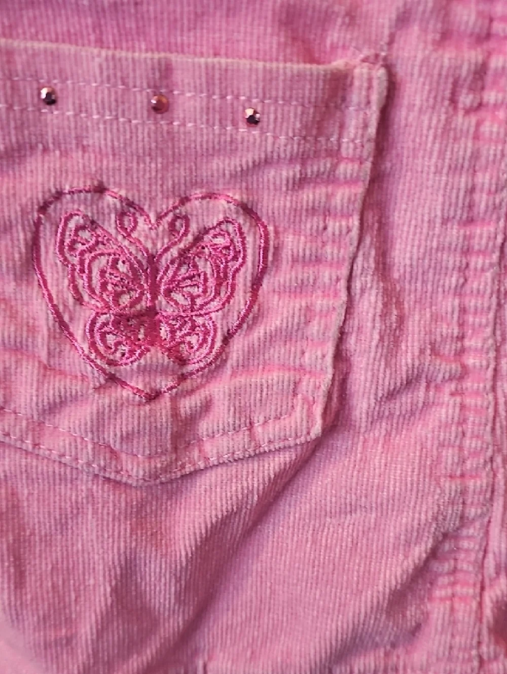 2B Real Girls Pink Corduroy Ruffle Mini Skirt Size 10/12